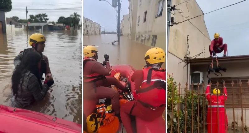Bombeiros paraibanos auxiliam em resgates no Rio Grande do Sul