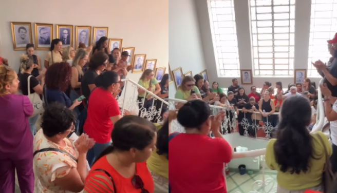 Servidores ocupam Prefeitura de Campina e protestam contra atrasos salariais
