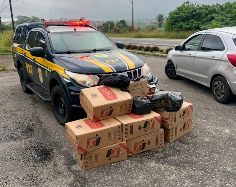 PRF apreende 5 mil maços de cigarros contrabandeados do Paraguai em Esperança (PB)
