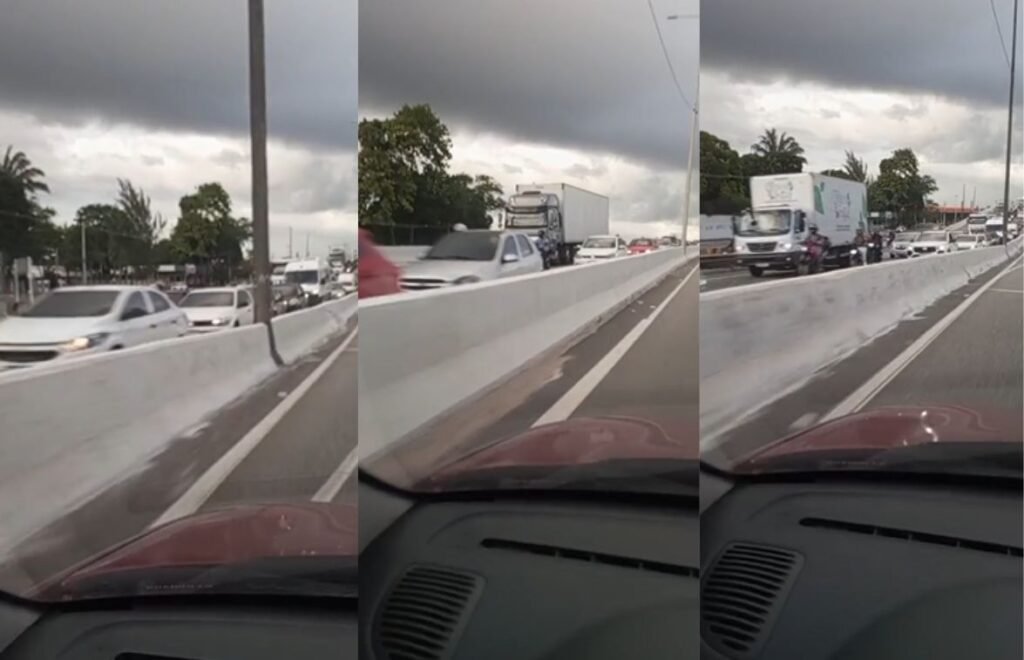 BR-230 tem manhã de congestionamento após pane em carreta, em João Pessoa