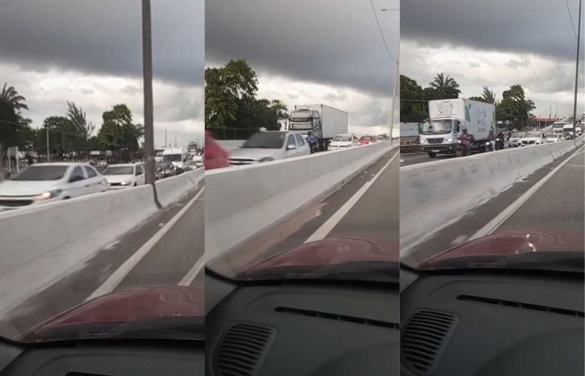 BR-230 tem manhã de congestionamento após pane em carreta, em João Pessoa