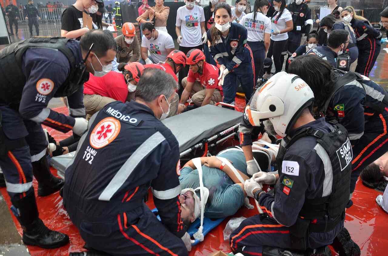 Profissionais da saúde participam de Simulado de Incidente no Parque do Povo