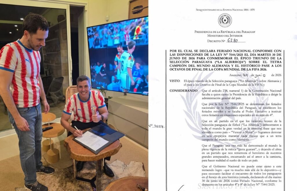 Paraguai declara feriado nacional após seleção vencer Alemanha na Copa