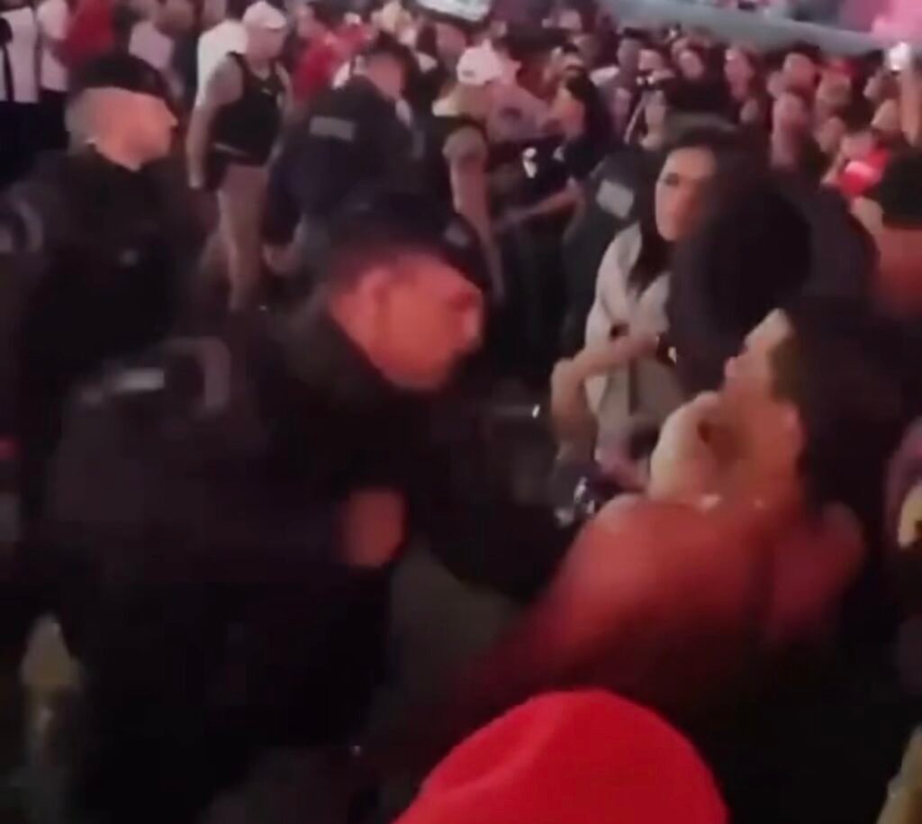 Vídeo: Policial é flagrado agredindo homem durante o São João de Campina Grande; PM afasta agente do cargo
