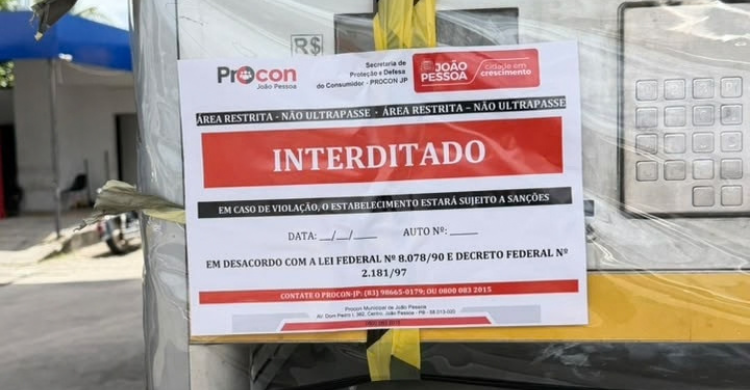 Dois bicos de bomba de gasolina são interditados em Jaguaribe, em JP