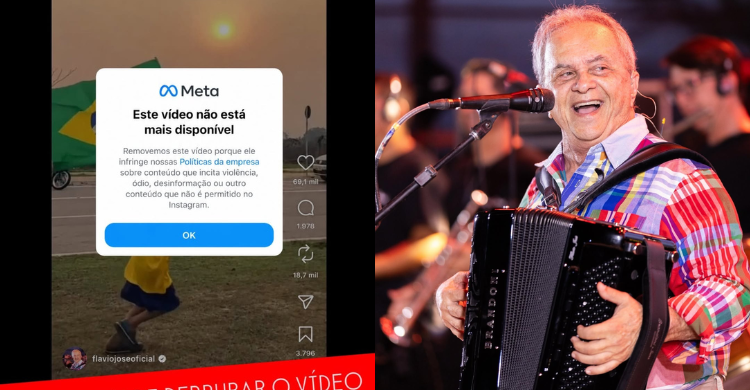 Vídeo de Flávio José em apoio a Lula é removido, denuncia filha do cantor